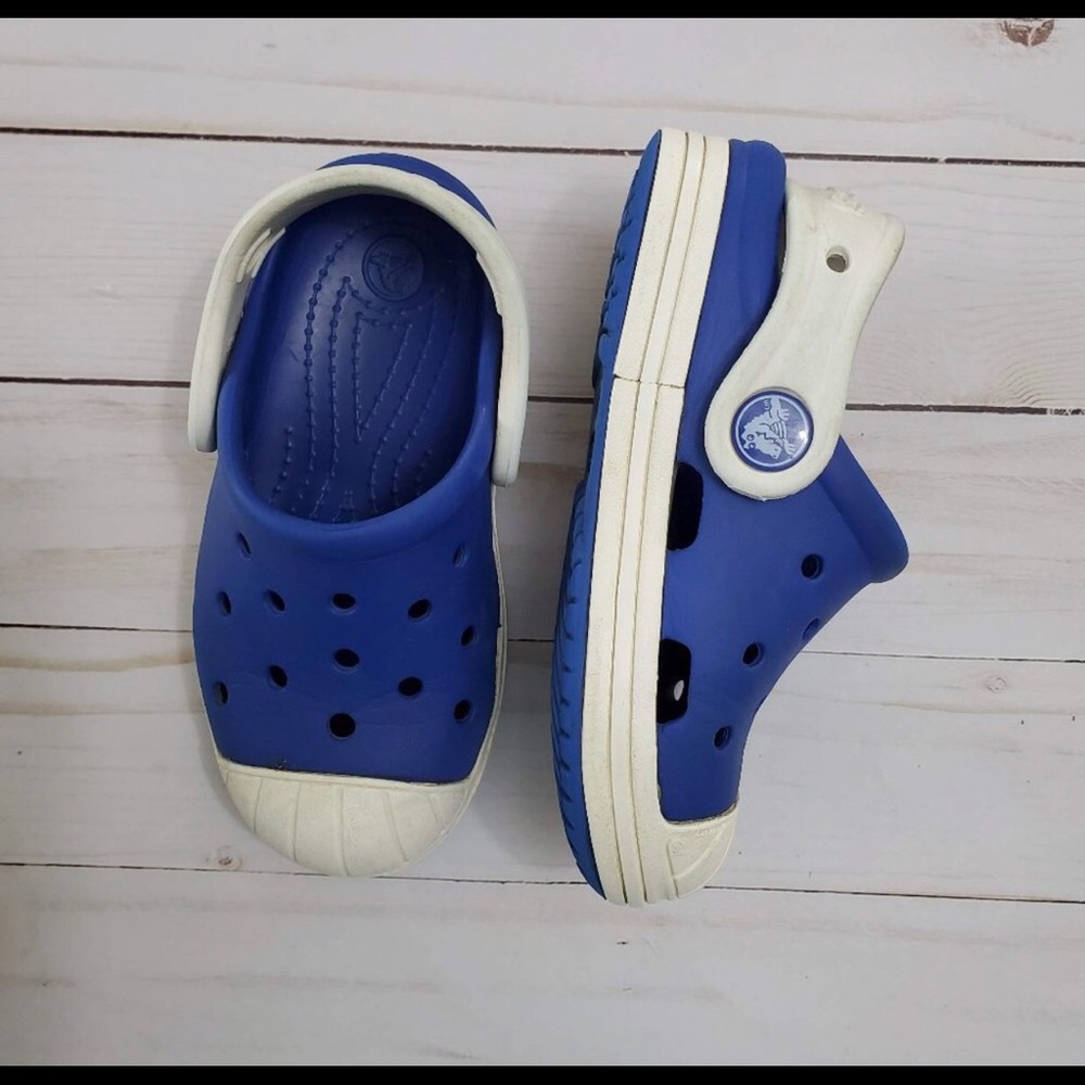 Kids blue &white CROCS